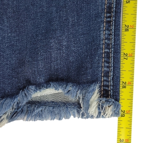 Silver Jeans Size 27 28X29 Suki Western Glove Works Distressed Raw Sharkbite Hem - Picture 9 of 12